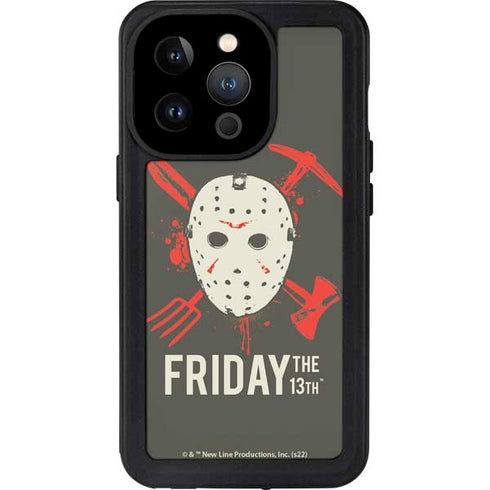 Warner Bros Friday the 13th Jason Voorhees Mask iPhone 15 Pro Waterproof Case